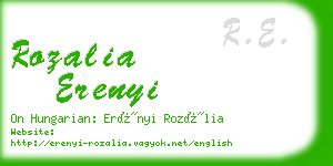 rozalia erenyi business card